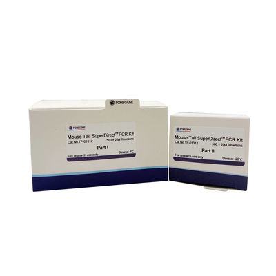 Wysoka wydajność ekstrakcji DNA Zestawy SuperDirect PCR z ogonem myszy do bezpośredniej reakcji PCR na myszy przeprowadzają lizę w temperaturze pokojowej